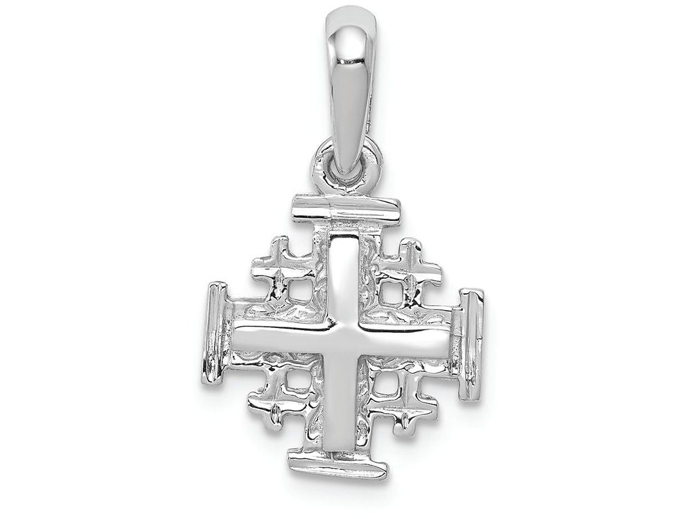 FJC Finejewelers 14k White Gold Jerusalem Cross Charm
