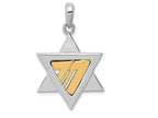 FJC Finejewelers 14k Two-tone Gold Star Of David Charm