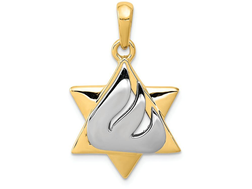 FJC Finejewelers 14k Two-tone Gold Star Of David Charm