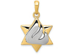 FJC Finejewelers 14k Two-tone Gold Star Of David Charm