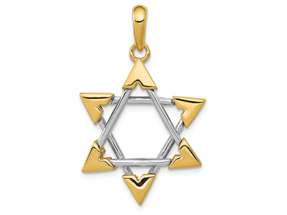 FJC Finejewelers 14k Two-tone Gold Star Of David Charm