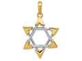 FJC Finejewelers 14k Two-tone Gold Star Of David Charm
