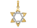 FJC Finejewelers 14k Two-tone Gold Star Of David Charm