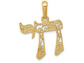 FJC Finejewelers 14k Yellow Gold Filigree Chai Charm