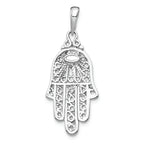 FJC Finejewelers 14k White Gold Turquoise Filigree Chamseh Charm