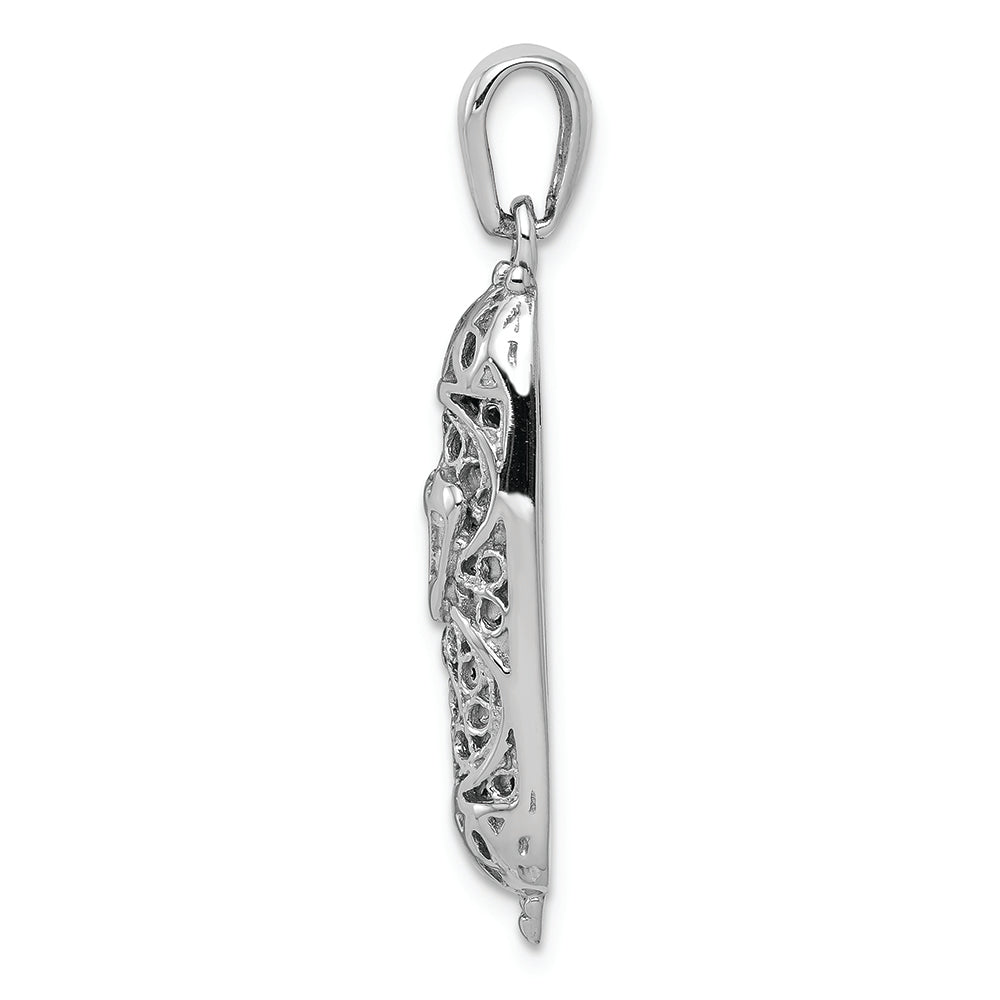 FJC Finejewelers 14k White Gold Mezuzah Charm