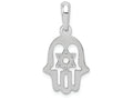 FJC Finejewelers 14k White Gold Star Of David Chamseh Charm
