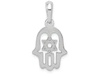 FJC Finejewelers 14k White Gold Star Of David Chamseh Charm