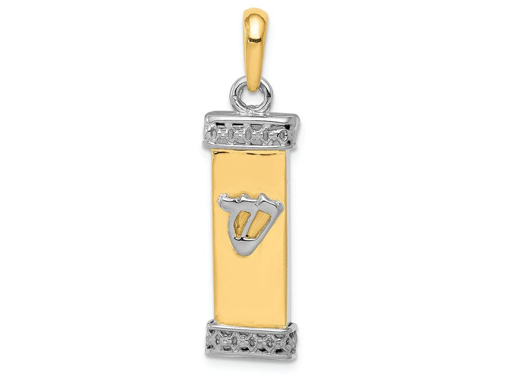 FJC Finejewelers 14k Two-tone Gold Mezuzah Charm