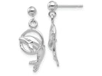 FJC Finejewelers 14k White Gold Dolphin Dangle Earrings