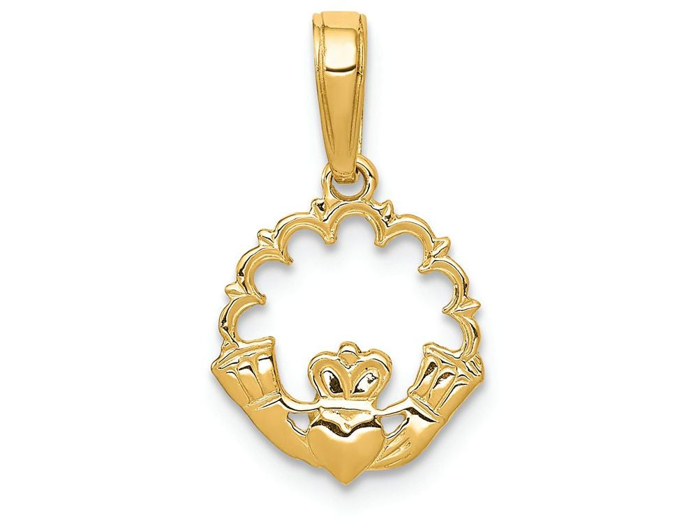 FJC Finejewelers 14k Yellow Gold Polished Claddagh Charm