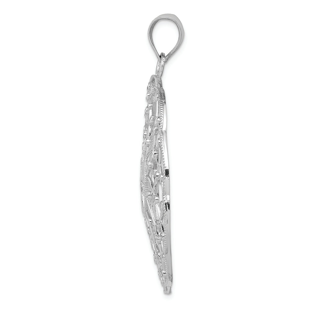 FJC Finejewelers 14k White Gold Bright Cut Sphere Charm