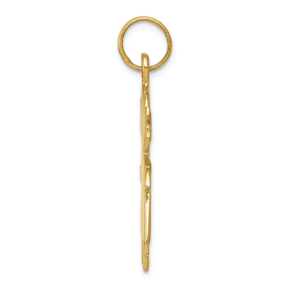 FJC Finejewelers 14k Yellow Gold Satin Girl Charm