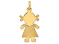FJC Finejewelers 14k Yellow Gold Satin Girl Charm