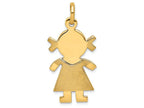 FJC Finejewelers 14k Yellow Gold Satin Girl Charm
