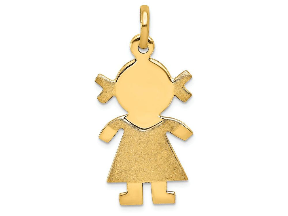 FJC Finejewelers 14k Yellow Gold Satin Girl Charm