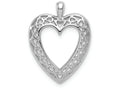 FJC Finejewelers 14k White Gold Heart Charm
