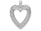 FJC Finejewelers 14k White Gold Heart Charm