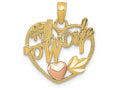 FJC Finejewelers 14k Two-tone Gold #1 Wife In Heart with Heart Charm