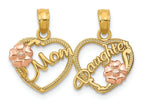 FJC Finejewelers 14k Two-tone Gold Mom - Daughter Breakable Hearts Charm