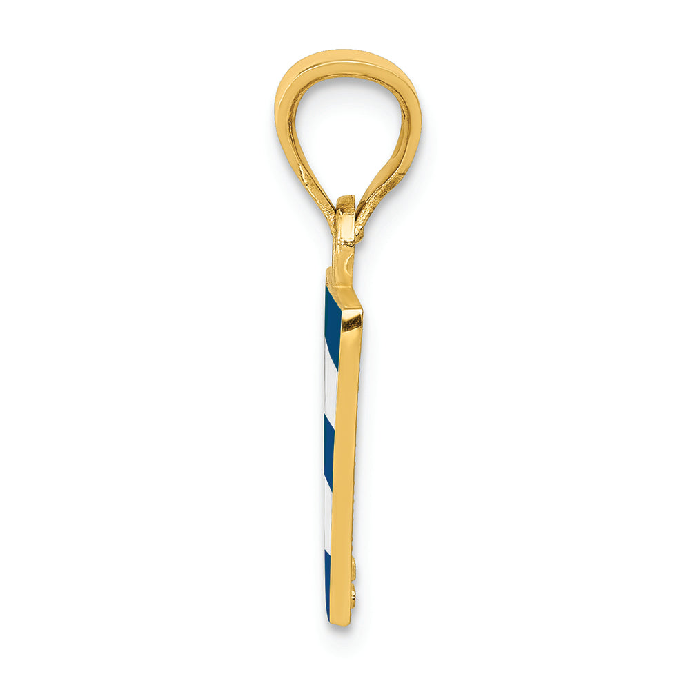 FJC Finejewelers 14k Yellow Gold Enameled Cuba Flag Charm