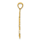 FJC Finejewelers 14k Yellow Gold Enameled Guitar Charm