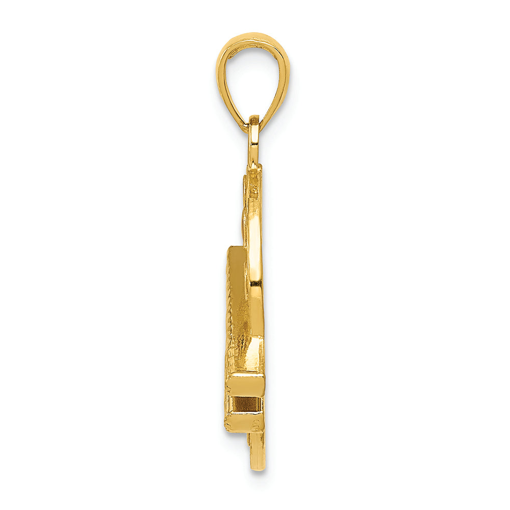 FJC Finejewelers 14k Yellow Gold Enameled Artist Palette Charm