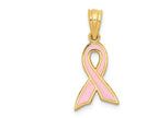 FJC Finejewelers 14k Yellow Gold Small Enameled Awareness Ribbon Charm