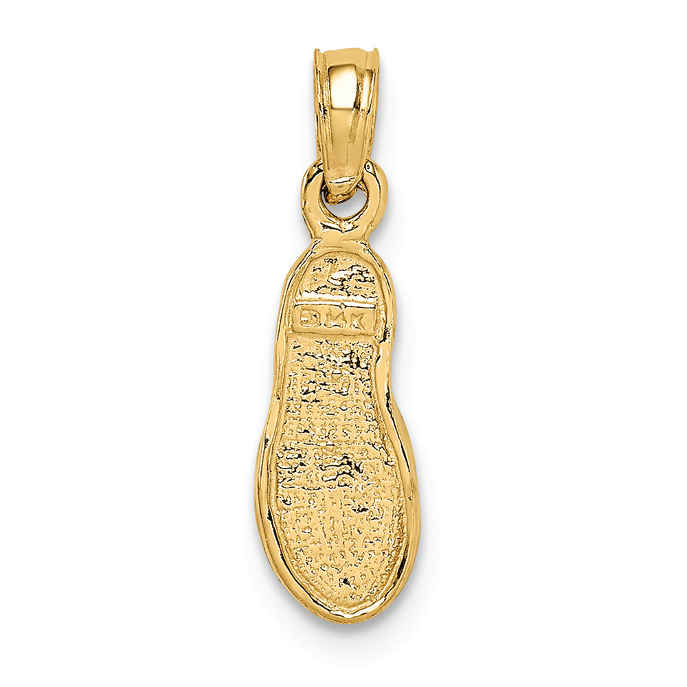 FJC Finejewelers 14k Yellow Gold with Rhodium Single Flip-flop Charm