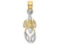 FJC Finejewelers 14k Yellow Gold with Rhodium Lobster Charm