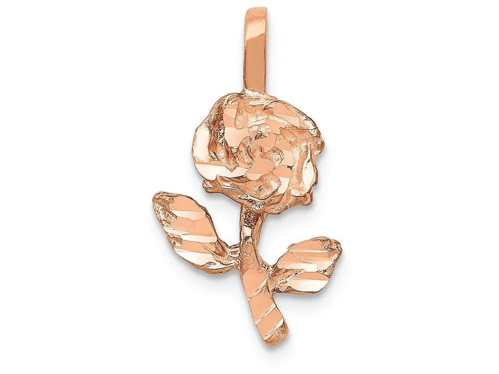 FJC Finejewelers 14k Rose-gold Rose Charm