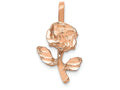 FJC Finejewelers 14k Rose-gold Rose Charm