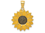 FJC Finejewelers 14k Yellow Gold Enameled Yellow Sunflower Charm