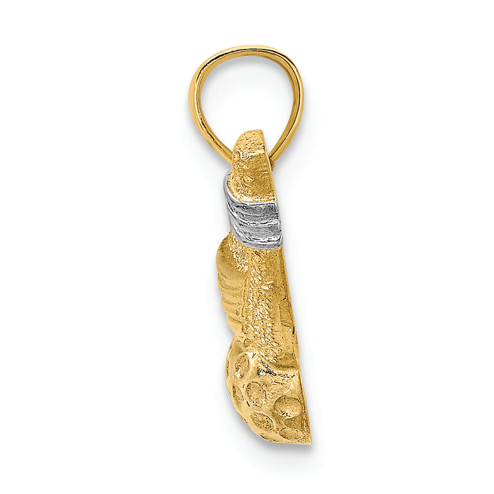 FJC Finejewelers 14k Yellow Gold with Rhodium Golf Club And Ball Charm