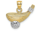 FJC Finejewelers 14k Yellow Gold with Rhodium Golf Club And Ball Charm