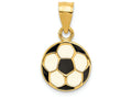 FJC Finejewelers 14k Yellow Gold Enameled Soccer Ball Charm