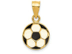 FJC Finejewelers 14k Yellow Gold Enameled Soccer Ball Charm