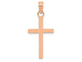 FJC Finejewelers 14k Rose Gold 3d Block Cross Charm