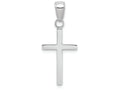 FJC Finejewelers 14k White Gold 3d Block Cross Charm