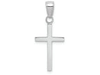 FJC Finejewelers 14k White Gold 3d Block Cross Charm