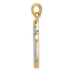 FJC Finejewelers 14k Two-tone Gold Cross Charm