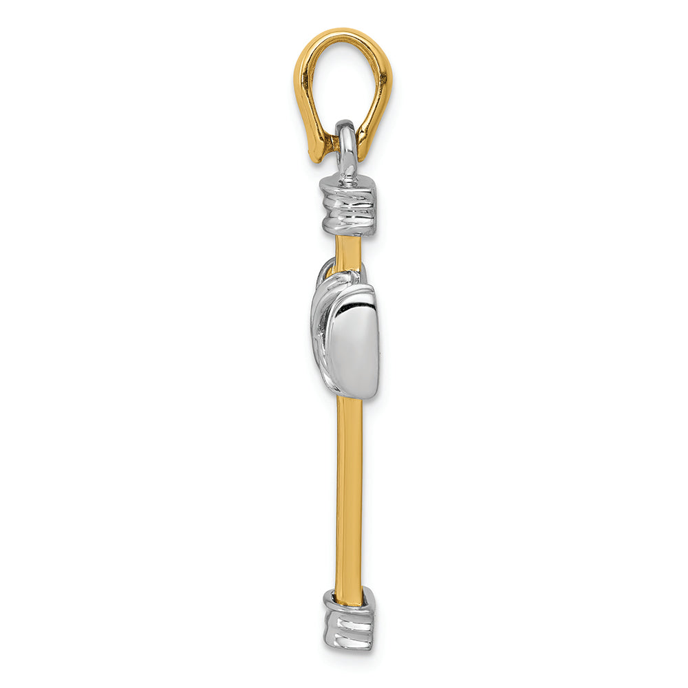 FJC Finejewelers 14k Two-tone Gold Latin Cross Charm