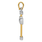 FJC Finejewelers 14k Two-tone Gold Latin Cross Charm