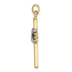 FJC Finejewelers 14k Two-tone Gold Passion Cross Charm