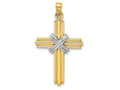 FJC Finejewelers 14k Two-tone Gold Passion Cross Charm