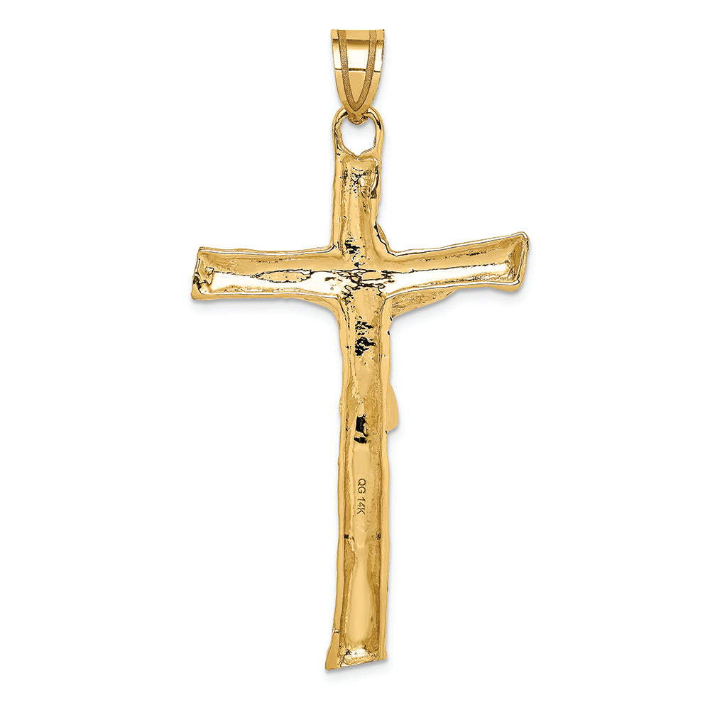 FJC Finejewelers 14k Yellow Gold Satin Crucifix Charm