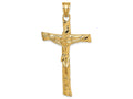 FJC Finejewelers 14k Yellow Gold Satin Crucifix Charm