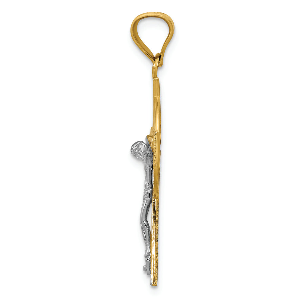 FJC Finejewelers 14k Two-tone Gold Iona Crucifix Charm
