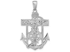 FJC Finejewelers 14k White Gold Mariners Crucifixtwo-color Charm