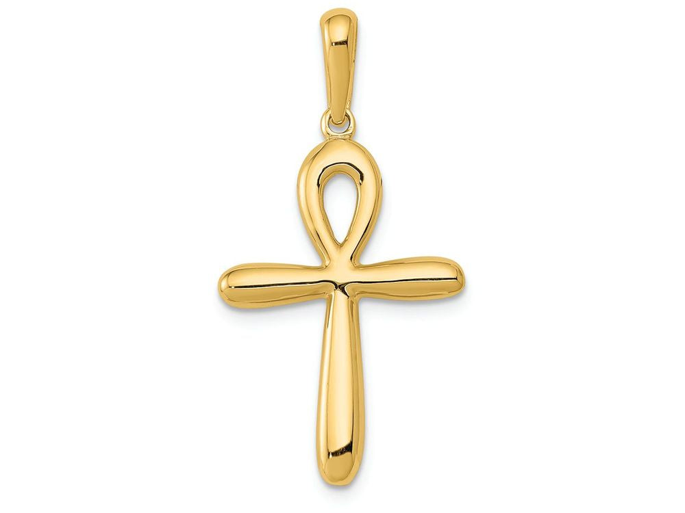 FJC Finejewelers 14k Yellow Gold Ankh Cross Charm